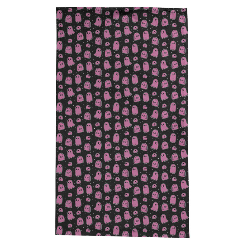 Nappe à motif géométrique avicia, Noir / Rose