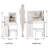 29.2" Small Size Left Bedside Cabinet LED Mirror Vanity Table + Cushioned Stool, Large Sliding, Touch Control, 3-Color Switch, Brightness Adjust Mirror, High Capacity Storage, EPA, GCC, UL Certificate-1736048894
