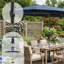 460cm LED Double-Sided Garden Parasol - Market Umbrella with 2 x 45kg Anchoring Sandbags