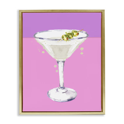 Cadre flottant Bright Olive Martini, design par Susan Jill