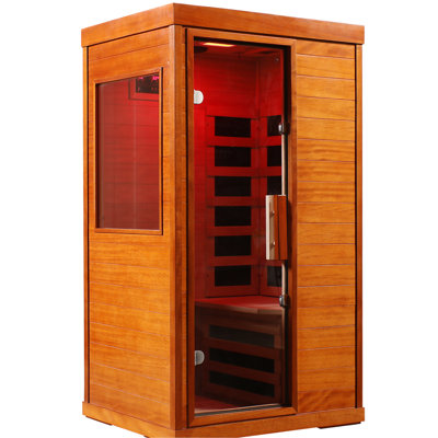 Pièce sèche à infrarouge lointain, avec système audio, lecture à DEL, modes d'éclairage à 7 couleurs, 6 panneaux chauffants en fibre de carbone, prise standard américaine, température de 15 à 65 ° C, intérieur à commande tactile