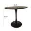 Ensemble de table de salle à manger de 31,5 po pour 4 personnes, table de salle à manger noire en MDF facile à nettoyer avec pieds en métal durables, 4 chaises de salle à manger confortables en suède
