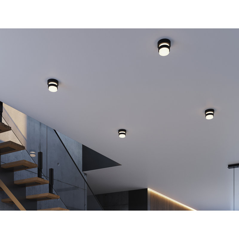 Miami - LED Flush Mount - Black, Black