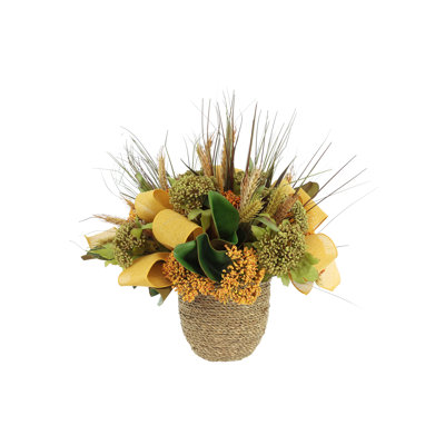 Harvest Polysilk Baby's Breath Arrangement in Pot