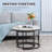 Round Nesting Tables Set Of 2, Stacking Coffee Table Set With Metal Frame For Living Room,