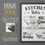 «Rules of the Kitchen», reproduction encadrée - bois massif-1139269760-1139269761