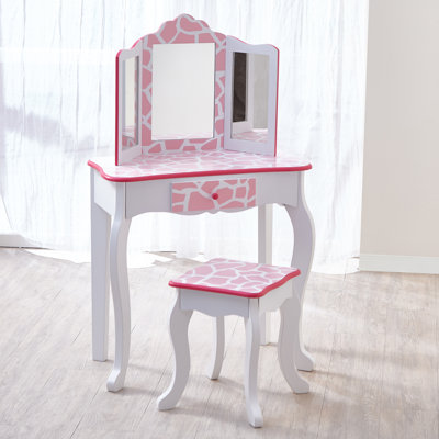 Teamson Kids Gisele Wooden Polka Dot 2-pc. Play Vanity for Accessories