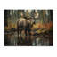 Orignal brun et jaune sur bois-44472297