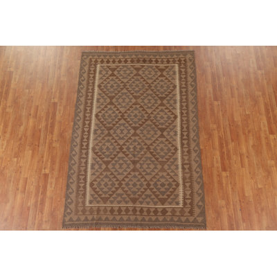 Tapis oriental réversible en laine Kilim 5 x 8 po