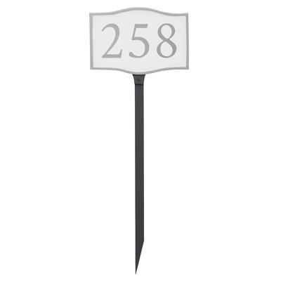 Enseigne d’adresse pour gazon à 1 ligne serif