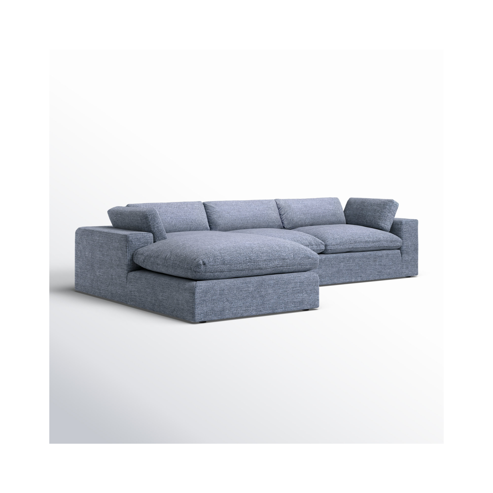 Asher 2 - Piece Upholstered Chaise Sectional, Left Hand Facing, Brent Dark Gray Performance Chenille