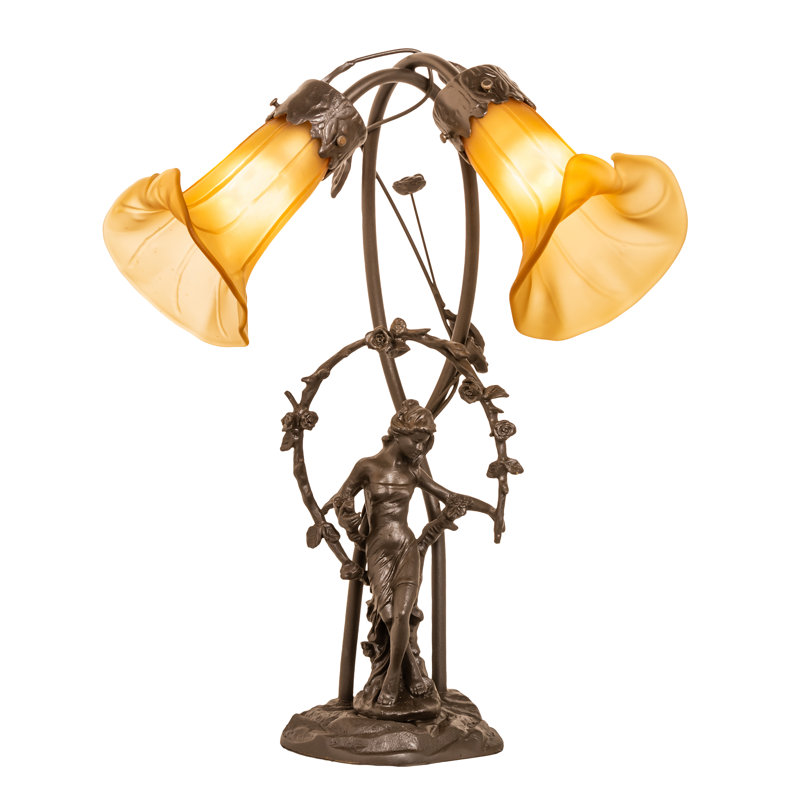 Amber Pond Lily Table Lamp