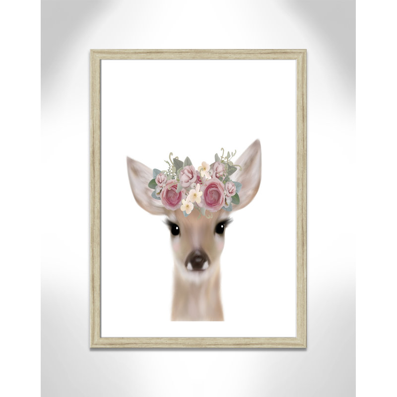 Décoration murale pour enfants, H 36,5 po x l 26,5 po x P 0,63 po, Beige Flat Framed
