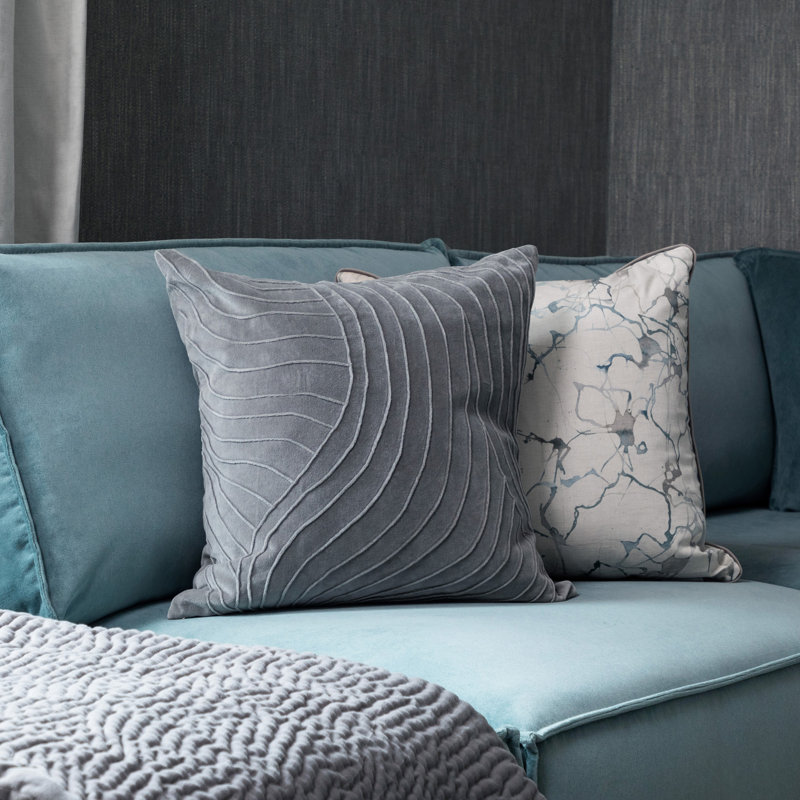 Waterfall Square Throw Cushion, Grey