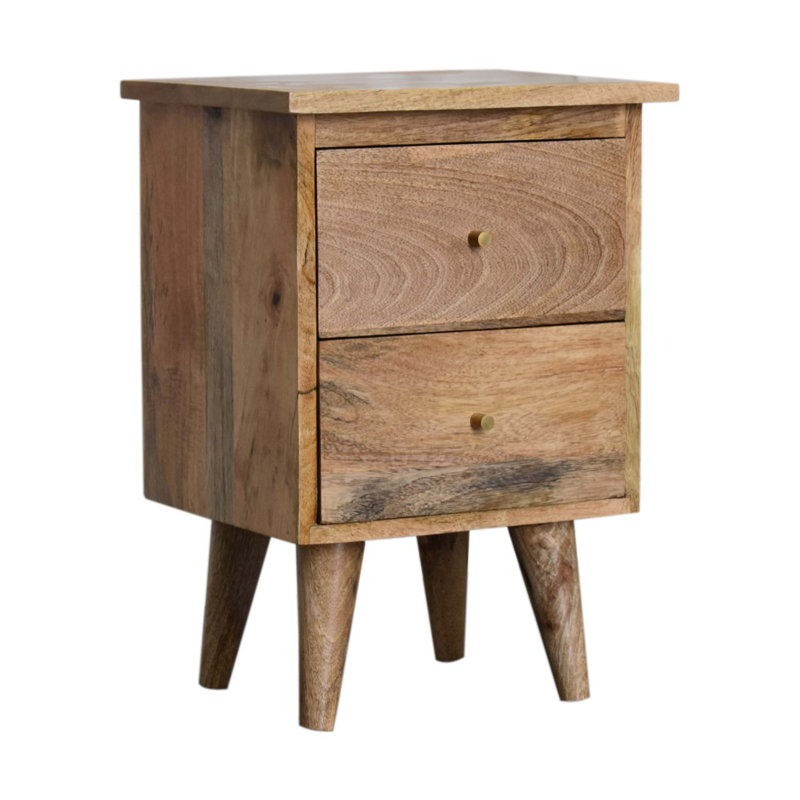 Lodgeste 35cm W Solid Wood Bedside Table