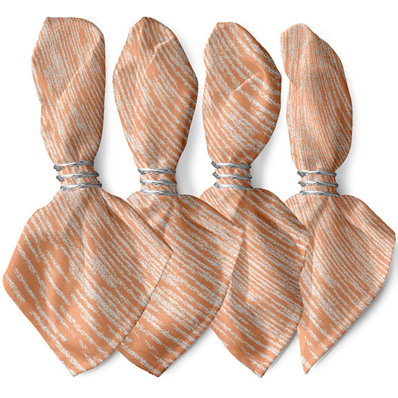 Serviette de table Algean, Orange doux