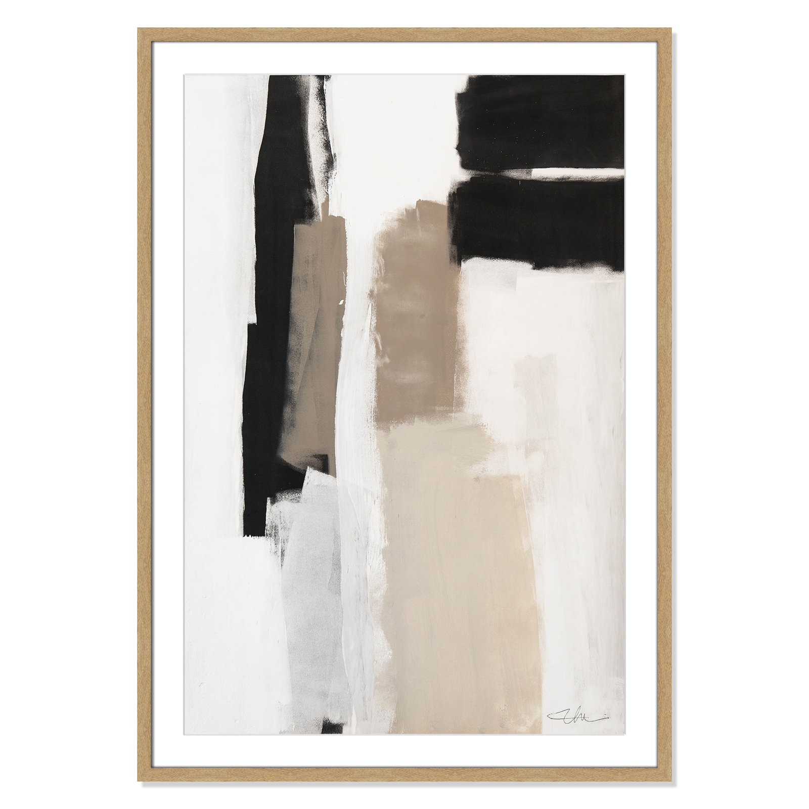 Earth Scapes II by Casa Fine Arts, 41.5" H x 29.5" W x 1.25" D, Natural Woodgrain Picture Framed