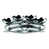 Stainless Steel Chips And Dip Platter