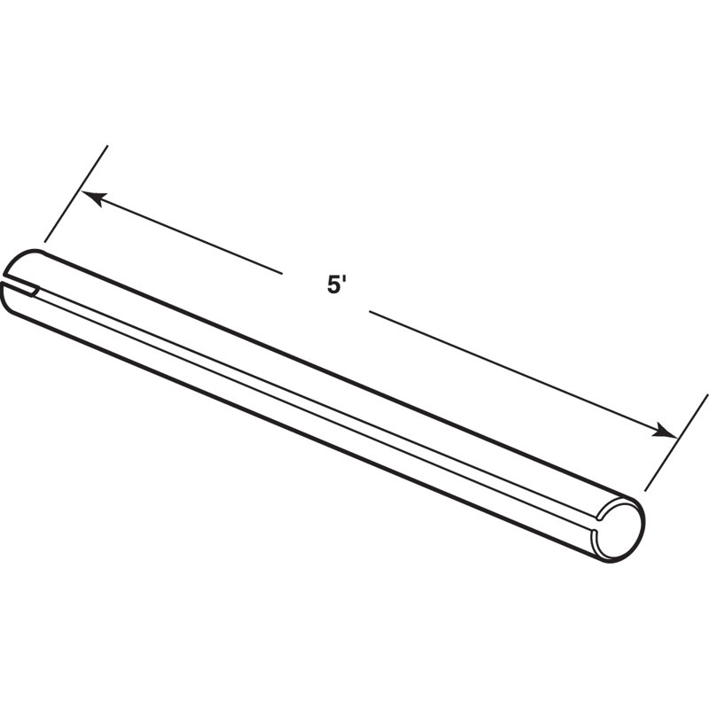 Housse de tringle de douche 60 po en plastique blanc Prime-Line (paquet simple)