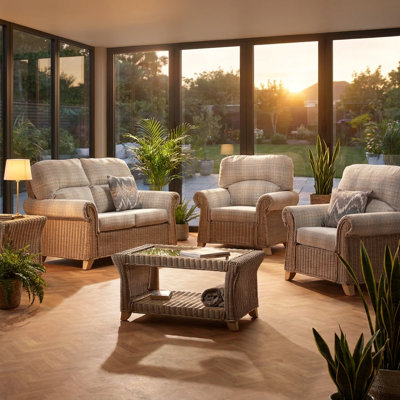 Korinna 4 Piece Polyester Blend Conservatory Living Room Set