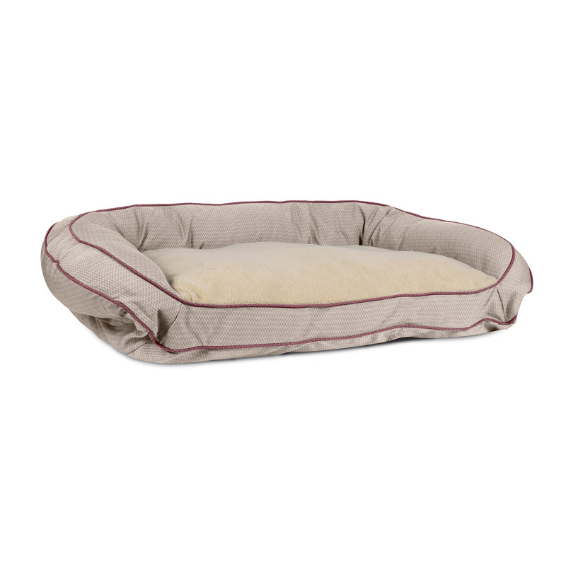 Lit avec traversin GreenDog, Brun clair ondulé, Large (39"w x 32"d x 9.75"h)
