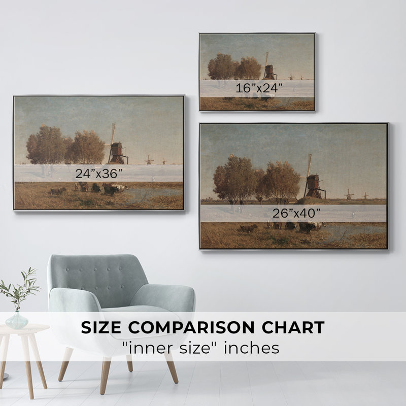 «Vintage Landscape -CDII» sur toile, H 25 po x l 37 po