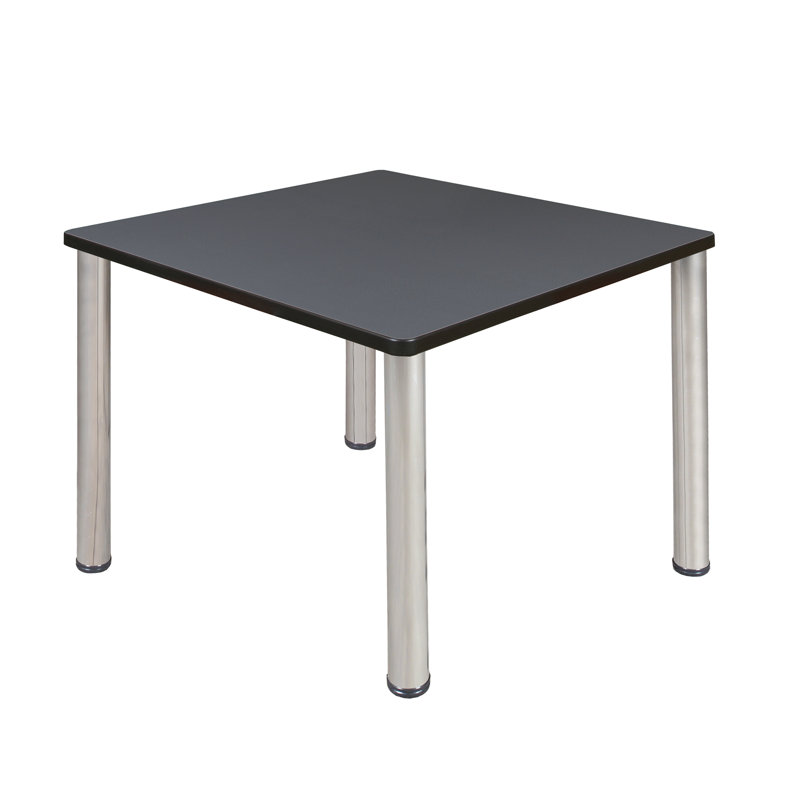 Plateau de table Kee, H 29 po x L 42 po x l 42 po, Chrome, gris