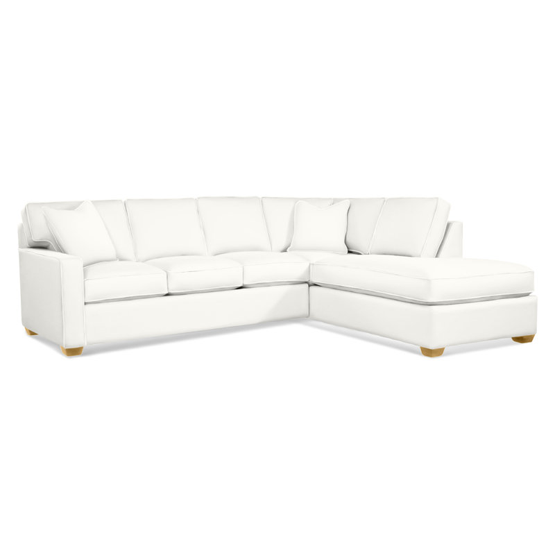 Ellora Upholstered Chaise L-Sectional, Right Hand Facing, Honey, Elite Ivory; 0321-91