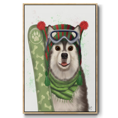 Snowboard de Noël Husky