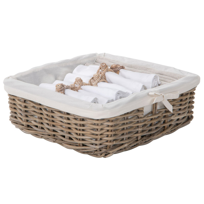 Panier en rotin Skiatook, H 6,5 po x l 16 po x P 16 po