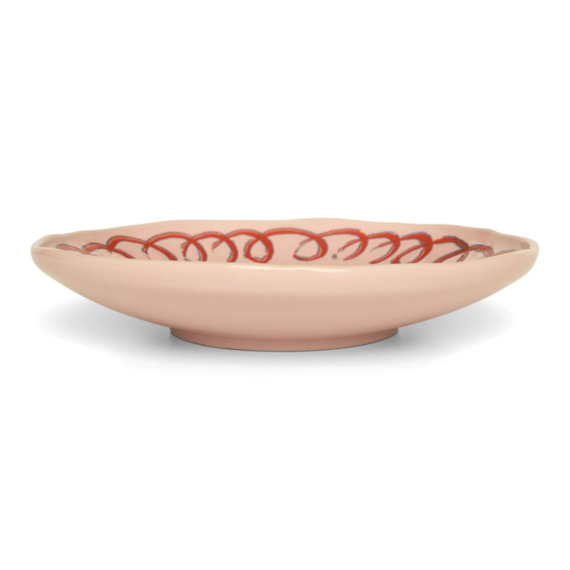 Amalfi Dessert Plate - Mustard - 9.1", Pink
