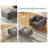 Upholstered Bouclé Square Ottoman with Metal Legs, Large Ottomans-1337437238