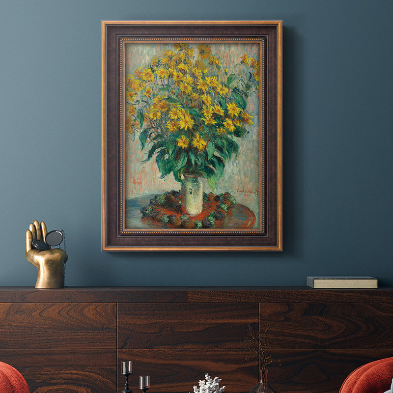 Fleurs d'artichaut de Jérusalem - impression, H 27 po x l 18 po x P 2,5 po