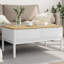 Table basse Ebern Designs FLORO 39 po x 21,9 po x 17,7 po en bois de pin massif-1802444891