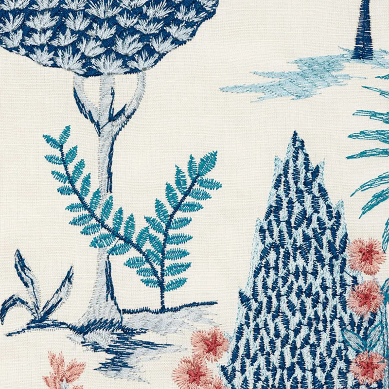 Tissu de broderie Pandora, Faïence / rose