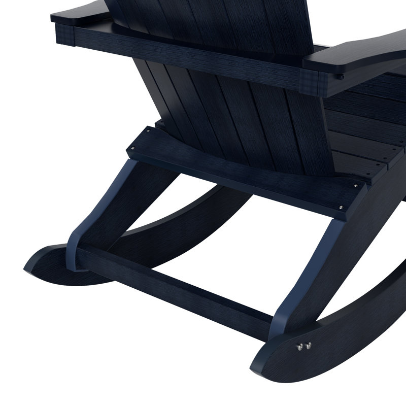 Chaise berçante d'extérieur en poly, Marine