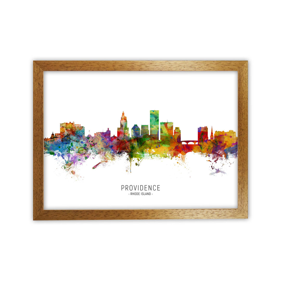 Providence Rhode Island Skyline by Michael Tompsett - Print