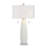 30" Crystal Table Lamp With White Shade
