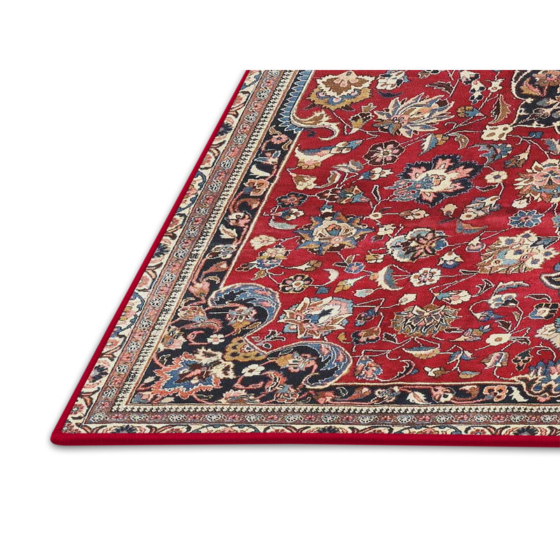 Tapis traditionnel rouge / noir Salford, Rectangle 2 pi x 4 pi