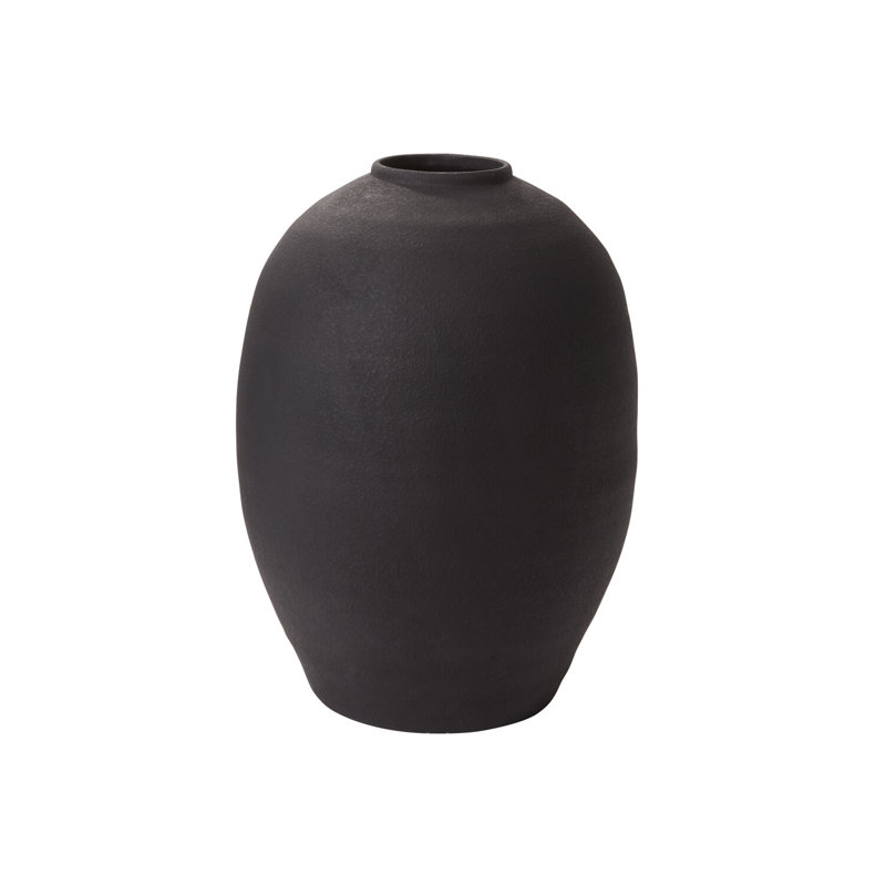 Vase Konos 15,25 po x 21 po, Noir