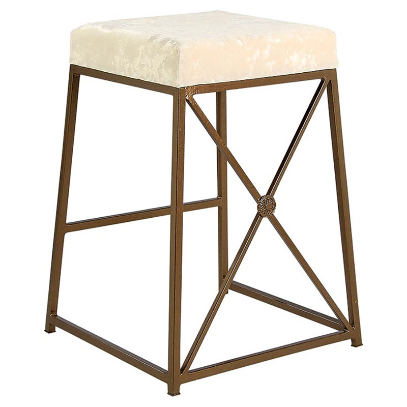 Medallion 26" Counter Stool, Bronzed Brass