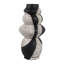Vase sculptural en terre cuite à double forme pour salon et salle de bain - Vase décoratif en forme de calebasse pour table haute - Blanc et noir