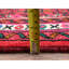Tapis de couloir oriental rouge 2 pi 5 po x 6 pi 5 po Hussainabad rouge avec motif intégral, noué à la main, à poils longs, en laine douce et brillante