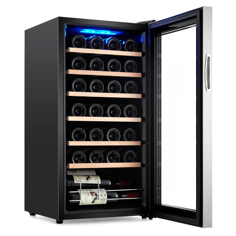 Yesurprise Single Zone 16.9 " Built-In and Freestanding 28 Bottle Wine Refrigerator