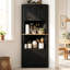 Armoire de rangement de 67 po de hauteur avec tablettes réglables