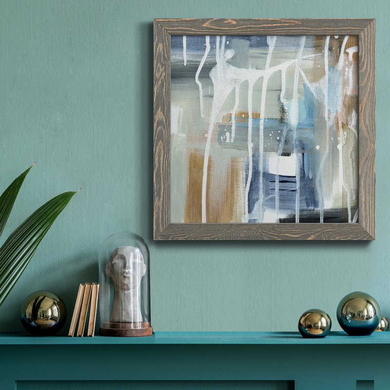 Splash of Color - Peinture sur toile encadrée, H 17 po x l 17 po x P 1,5 po, Cadre gris