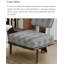 Chaise longue minimaliste en lin rétro avec pieds en métal robustes, pour les espaces de vie