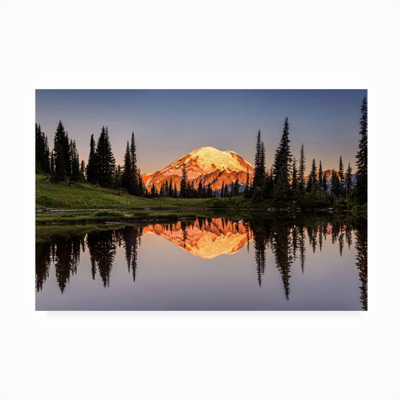 Toile d'extérieur Tunley Pierre Leclerc «Tipsoo Lake Sunrise», H 12 po x l 19 po x P 1,5 po