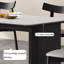 Ensemble de table de salle à manger en bois massif de couleur crème-105844173