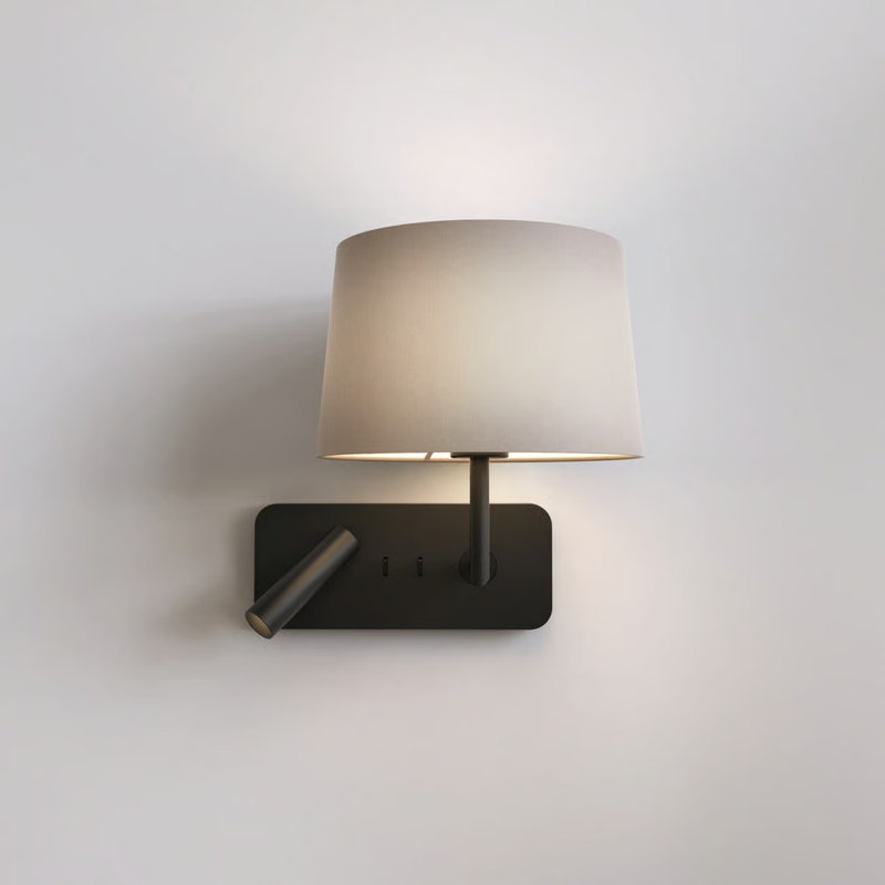 Side By Side 2 - Light Sconce, Matte Black, Putty